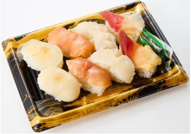 【ネット】４種の貝類にぎり寿司（冷蔵配送となります。しゃりが多少固くなる可能性あり）