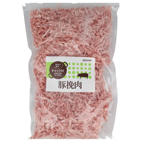 国産　豚挽肉　500g