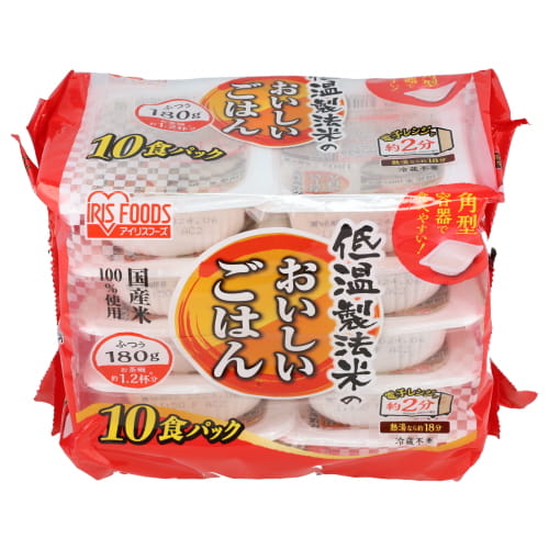 アイリス　低温製法米のおいしいごはん180g×10食入り
