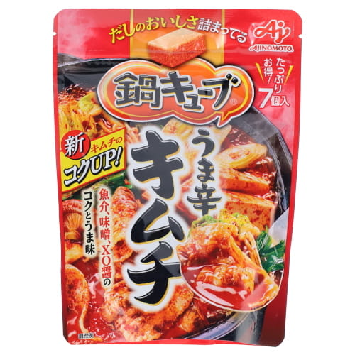 味の素　鍋キューブうま辛キムチ７個　５９ｇ