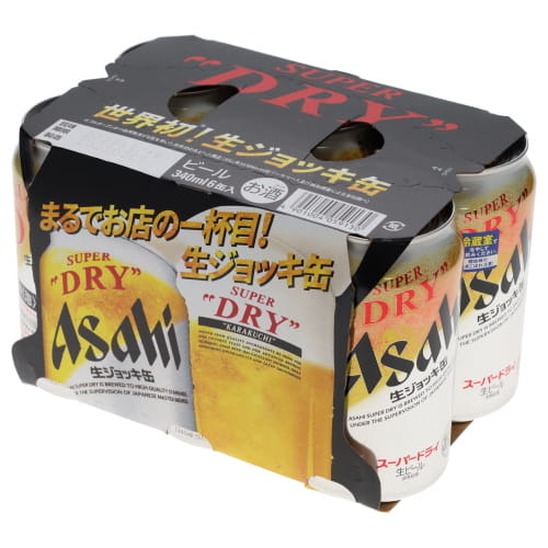 アサヒＢ　スーパードライ・ジョッキ　３４０×６Ｐ