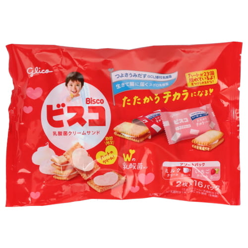 グリコ　ビスコ大袋＜アソートパック＞　３２枚