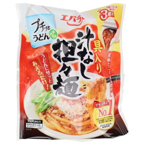 エバラ　プチッとうどん具入り汁なし担々麺　３個