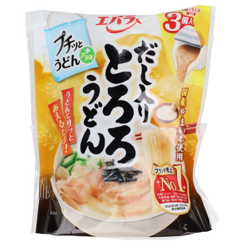 エバラ　プチッとうどんだし入りとろろうど　３個