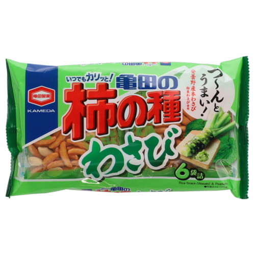亀田　亀田の柿の種わさび６袋詰　１６４ｇ