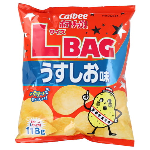 カルビー　ポテトチップスＬサイズうすしお　１１８ｇ