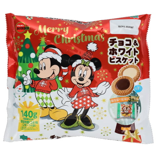 ブルボン　ディズニーチョコ＆ホワイトビスケット　１４０ｇ