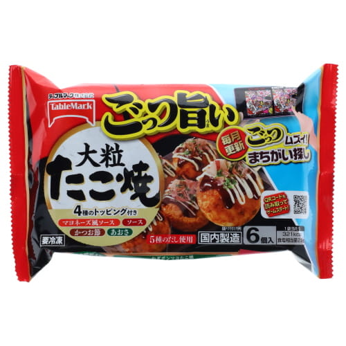 テーブルマーク　ごっつ旨い大粒たこ焼　６粒入