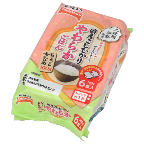 テーブルマーク　国産こしひかりやわらかごはん　６食