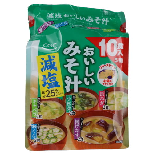 ＣＧＣ　おいしいみそ汁減塩アソート　１０食