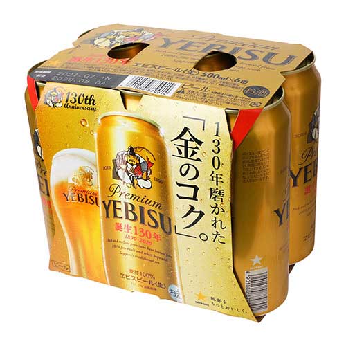 サッポロ　エビス・ビール　５００ｍｌ×６