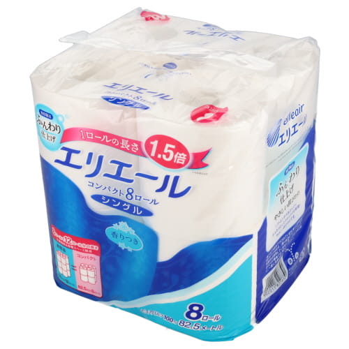 大王　エリエールコンパクト８２．５ｍ　シングル　８ロール（香りつき）