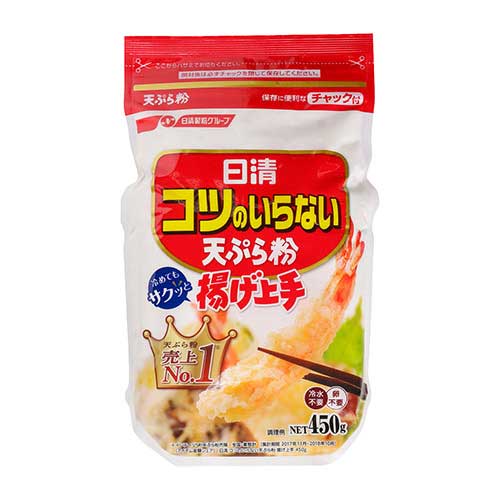 日清　コツのいらない天ぷら粉チャック付　４５０ｇ