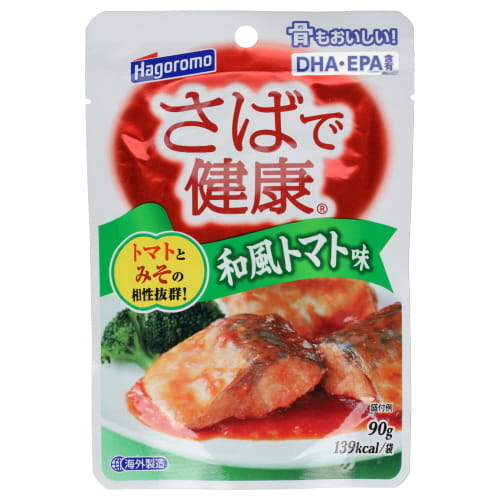 はごろも　さばで健康和風トマト味パウチ　９０ｇ