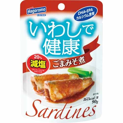 はごろも　いわしで健康ごまみそ煮パウチ　９０ｇ