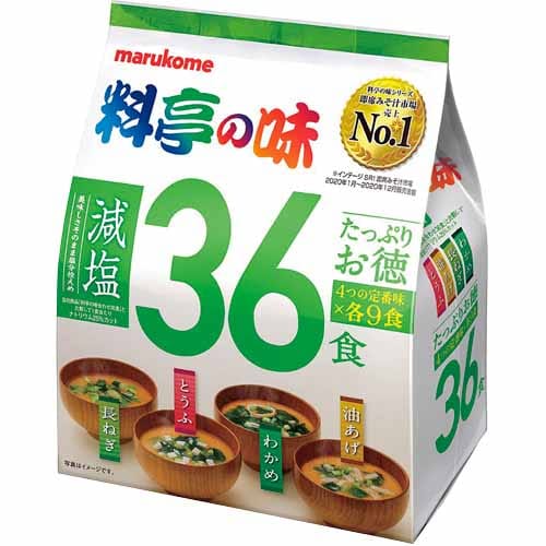 マルコメ　たっぷりお徳料亭の味減塩　３６食