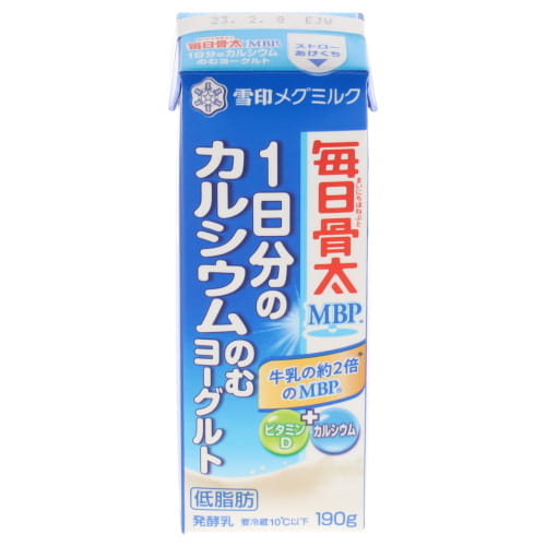雪印　毎日骨太１日分のカルシウムのむヨーグルト １９０ｇ