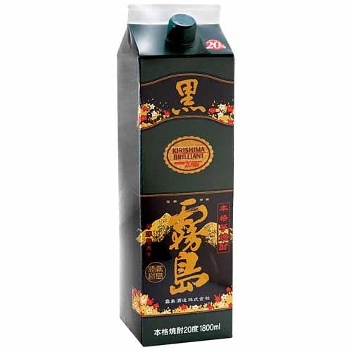 霧島酒造　黒霧島２０度芋パック　１８００ｍｌ