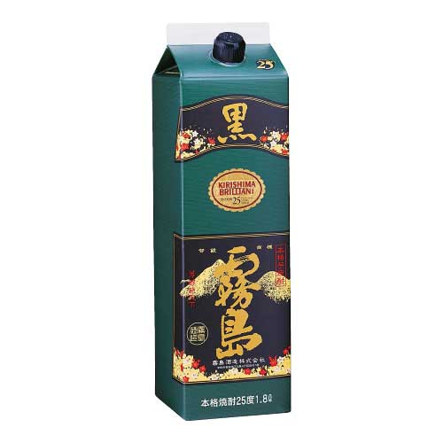 霧島酒造　黒霧島２５度芋パック　１８００ｍｌ